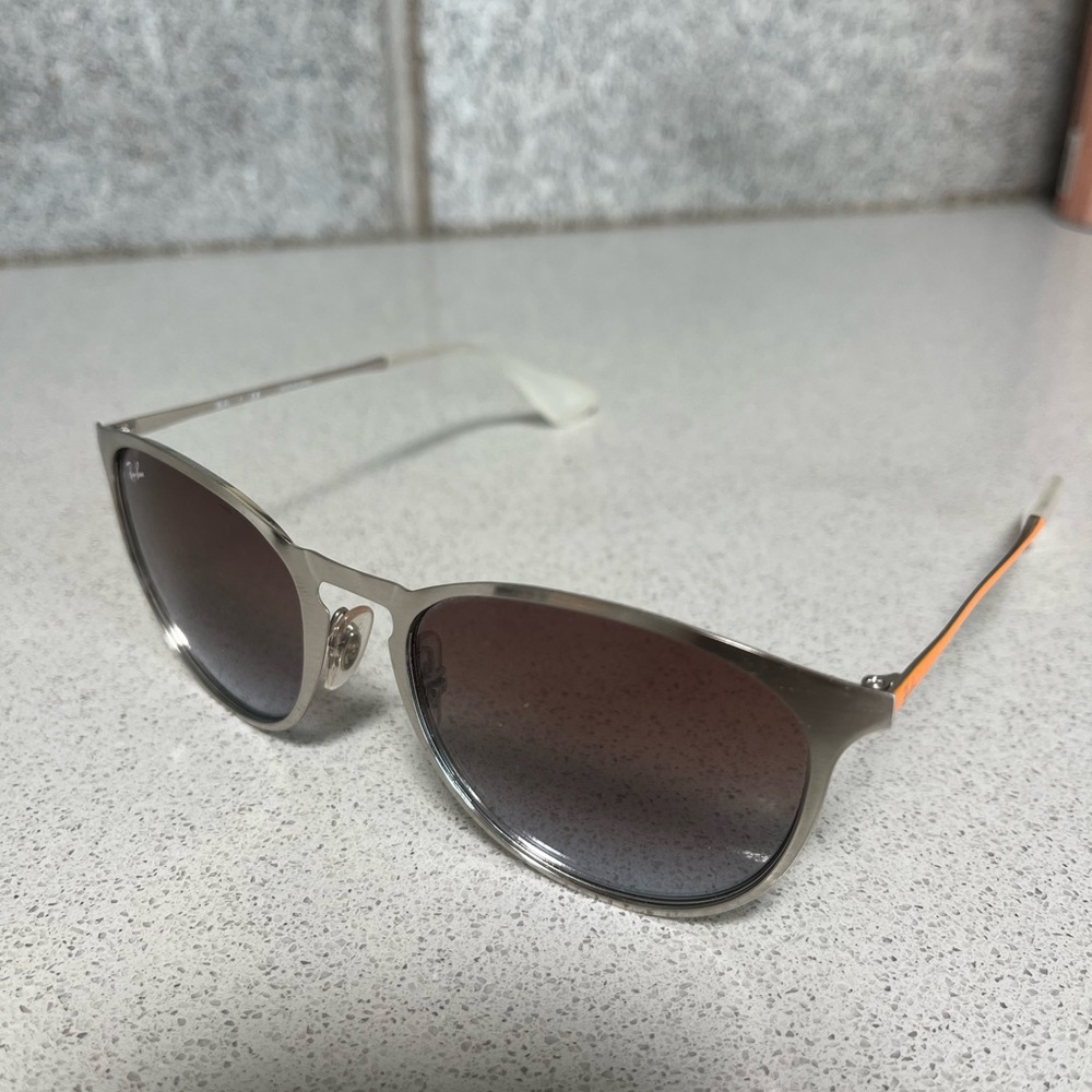 Metal Ray Bans Erika with Orange accent